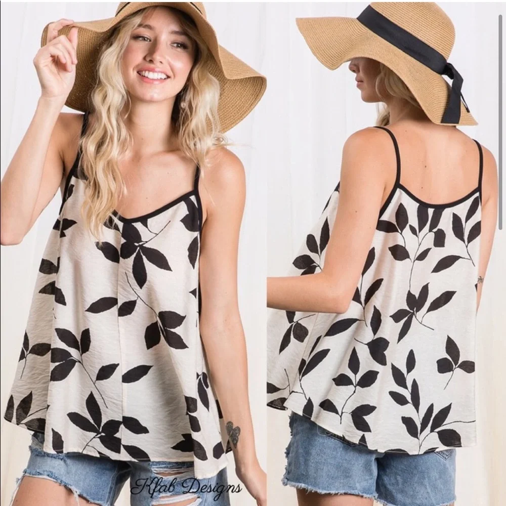 🌟❤️BEAUTIFUL LEAF PRINT CAMI TOP❤️🌟 - Picture 6 of 6